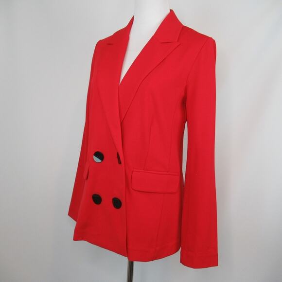 SANCTUARY The Boss Lady Bette Blazer Red Double Breasted Jacket Small Oversized - Picture 5 of 15